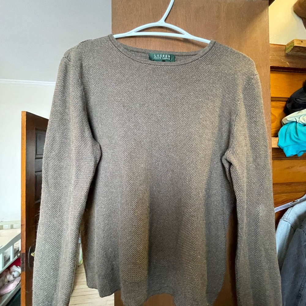 Ralph Lauren Women's Brown Crewneck Sweater